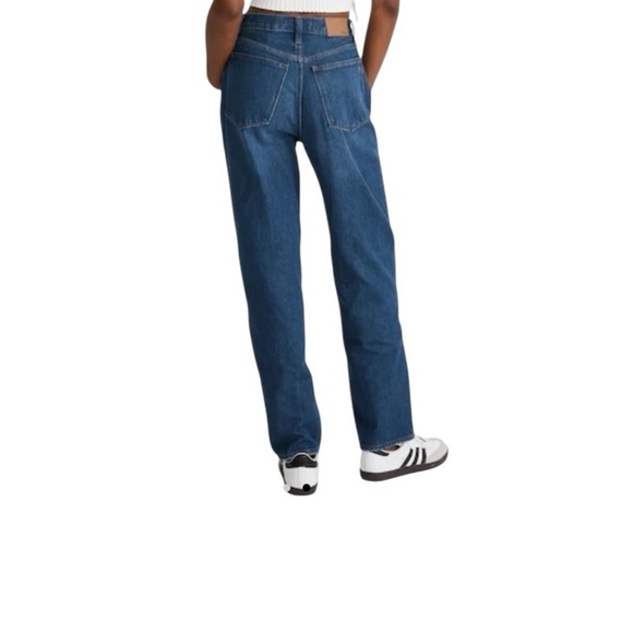 Madewell Baggy Straight Jeans in Dark Indigo blue - Picture 4 of 16